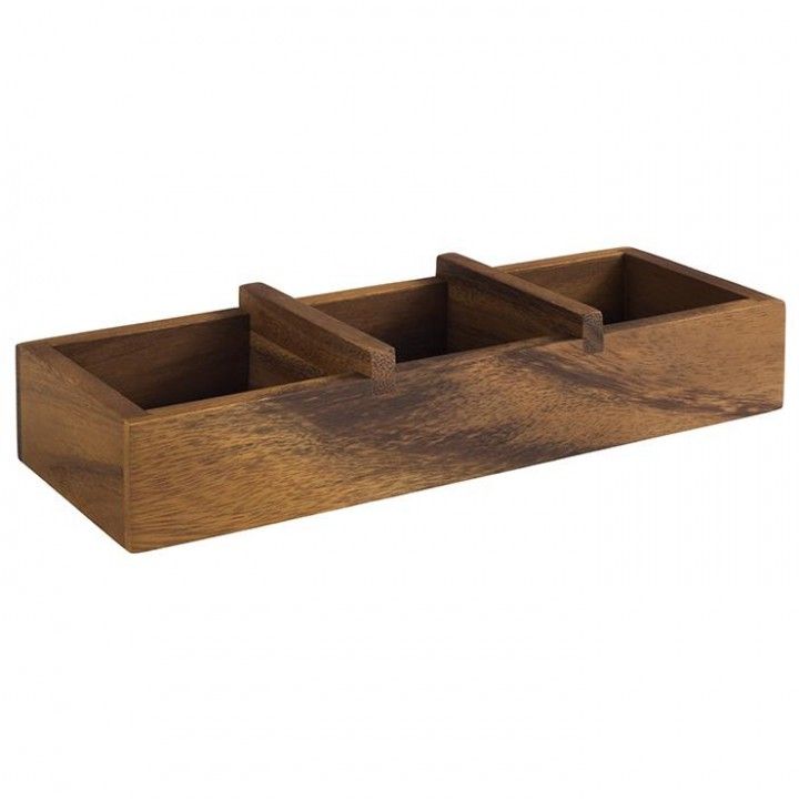 Caixa 3 Comp. Mad 23x8cm Table 11727