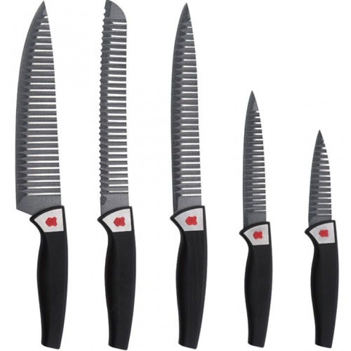 Conj. 5p Facas Black&White Rb-2518 Conj. 5p Facas Black&White Rb-2518