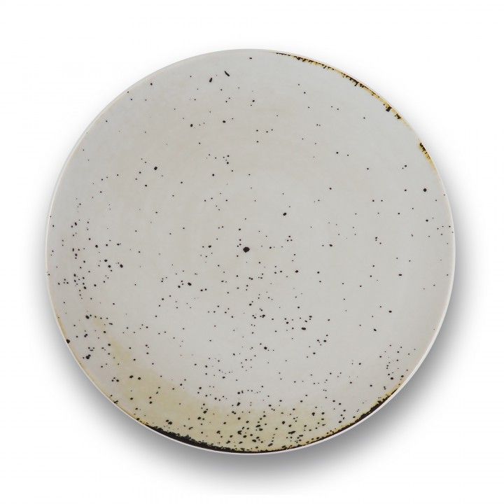 Prato Marcador 32cm Rustico Branco