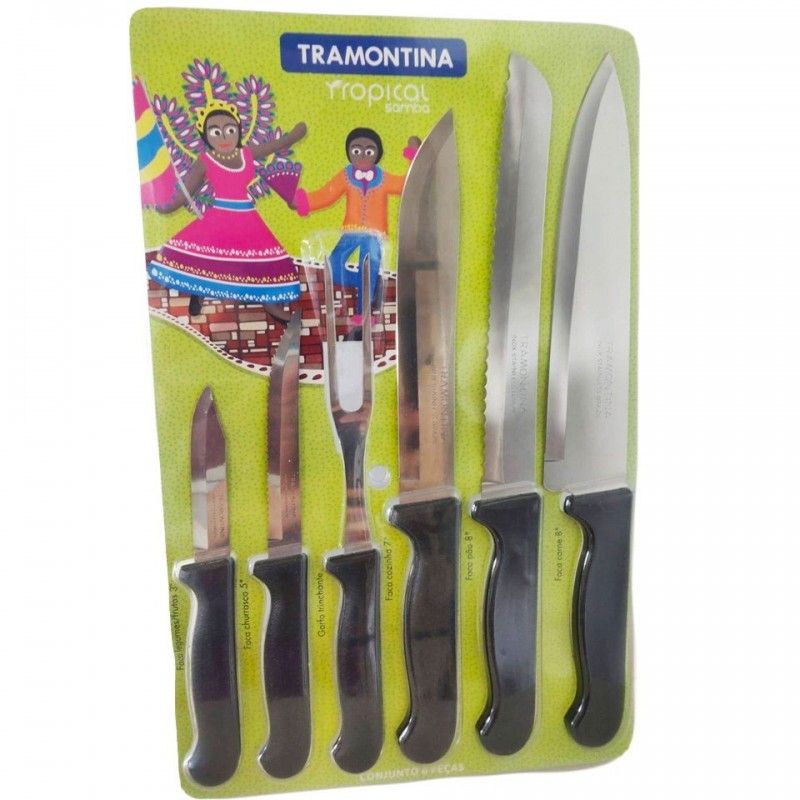 Conjunto Facas 6 peas Tropical 23099/053