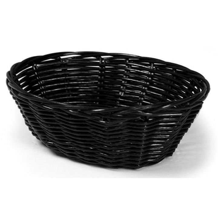 Black round basket 21cm C03002K