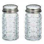 Nostalgia Salt & Pepper Shakers, 4.5CL SS/Glass 163S&P-2