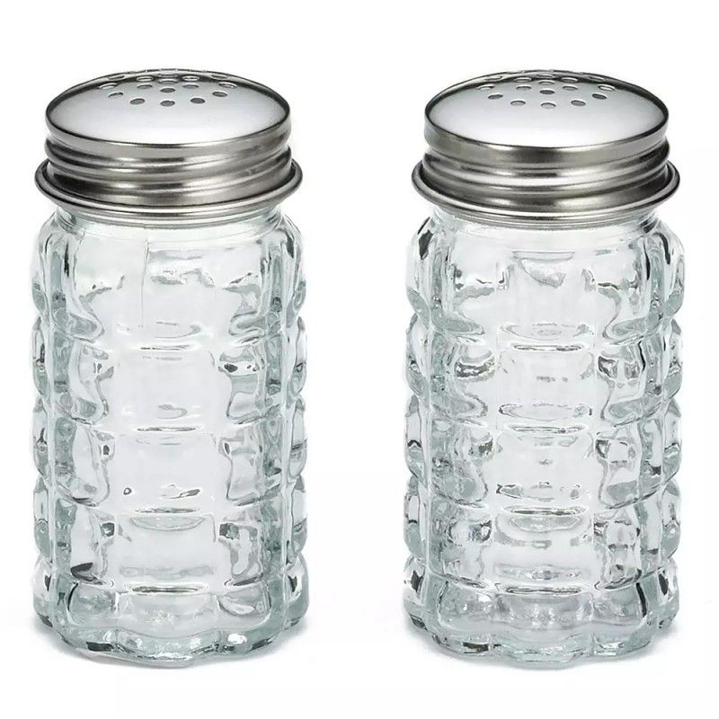 Nostalgia Salt & Pepper Shakers, 4.5CL SS/Glass 163S&P-2