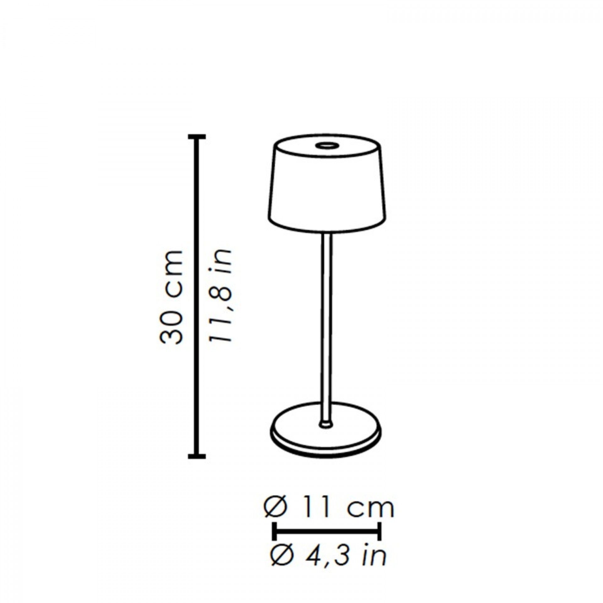 Candeeiro Sem Fios Olivia Mini Branco