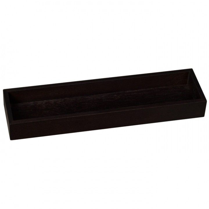 Tabuleiro Madeira Baixo 35cm Wooden Castanho Escuro