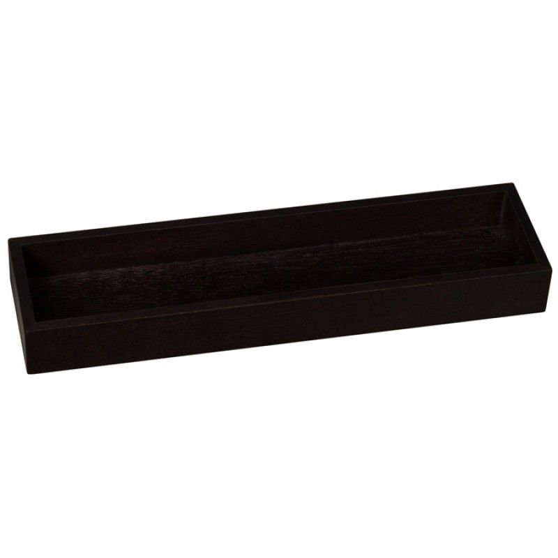 Tabuleiro Madeira Baixo 35cm Wooden Castanho Escuro