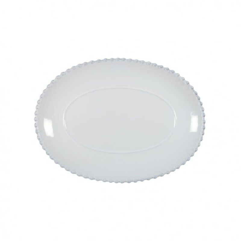 Travessa Oval 50cm Pearl Branco