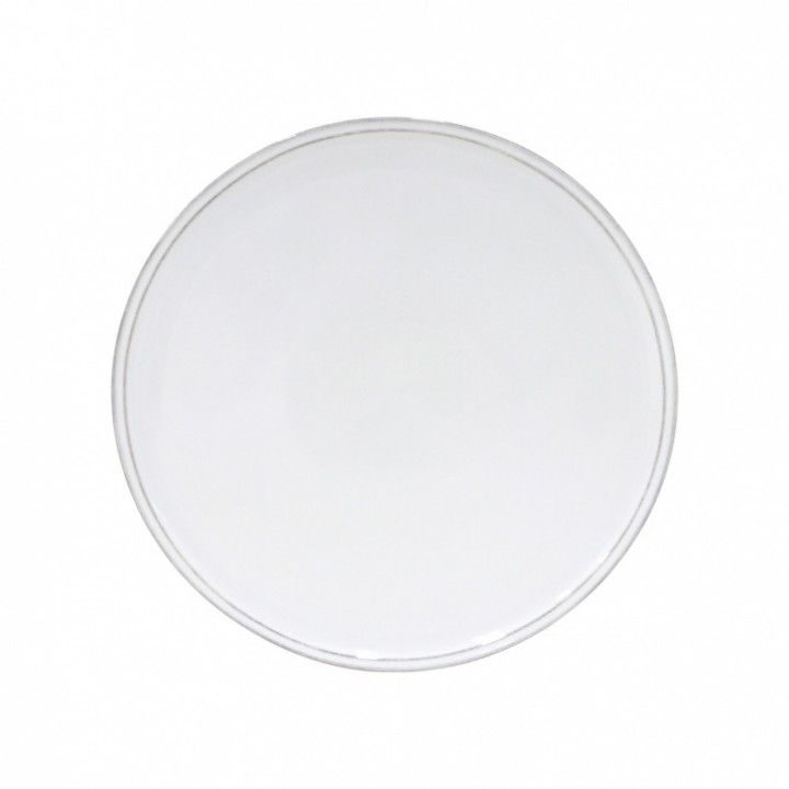 Prato Raso 33cm Friso Branco