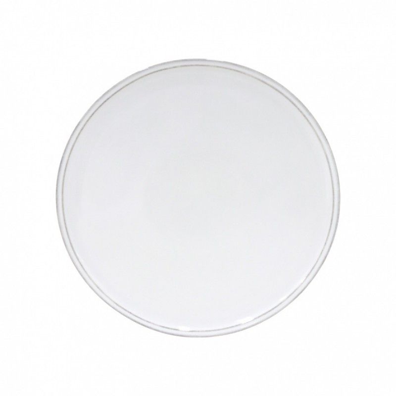 Prato Raso 33cm Friso Branco
