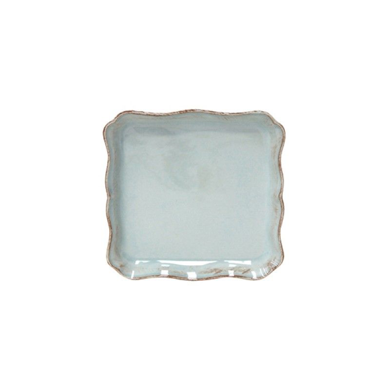 Prato Quadrado 21cm Alentejo Turquesa