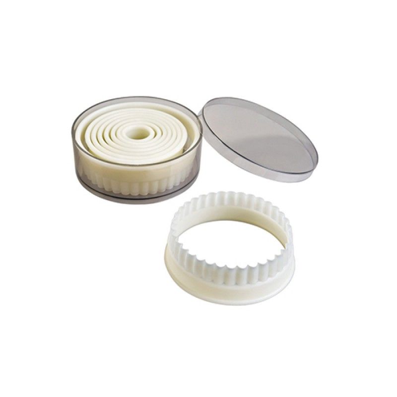 Conjunto 9 Corta Massas Redondo canelado 784200