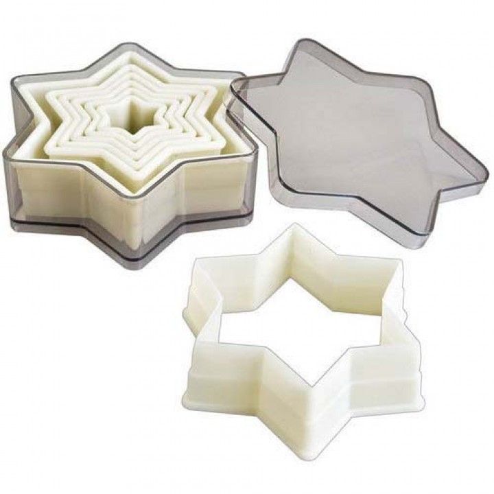 Conj. 6 Corta Massa Estrela Liso 784206