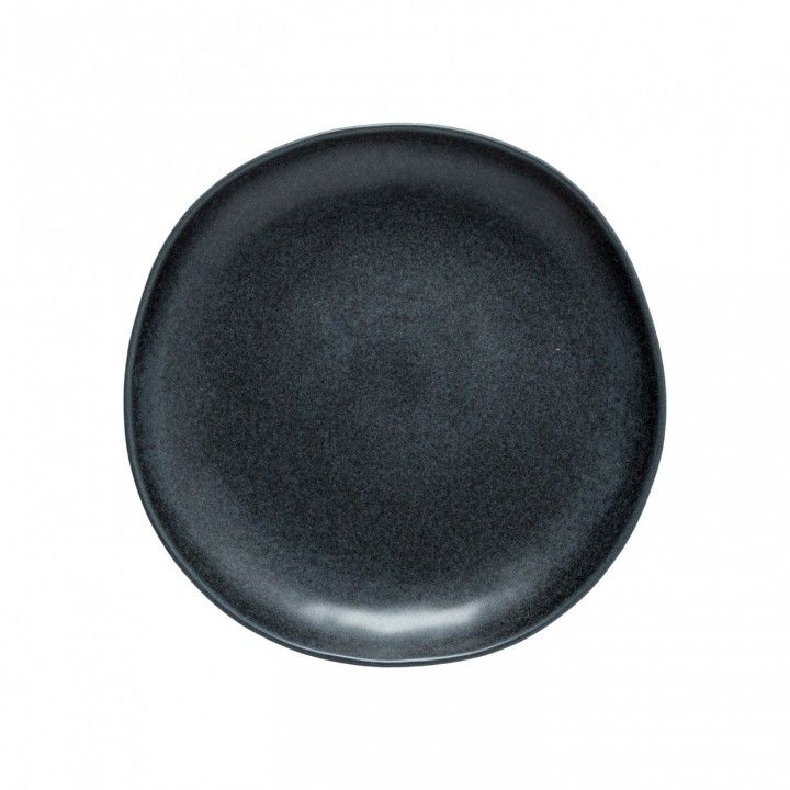 Prato Raso 28cm Livia Preto Mate