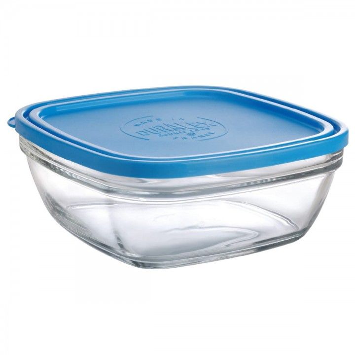 Caixa Quad C/Tampa Azul 20x8cm 2l Freshbox