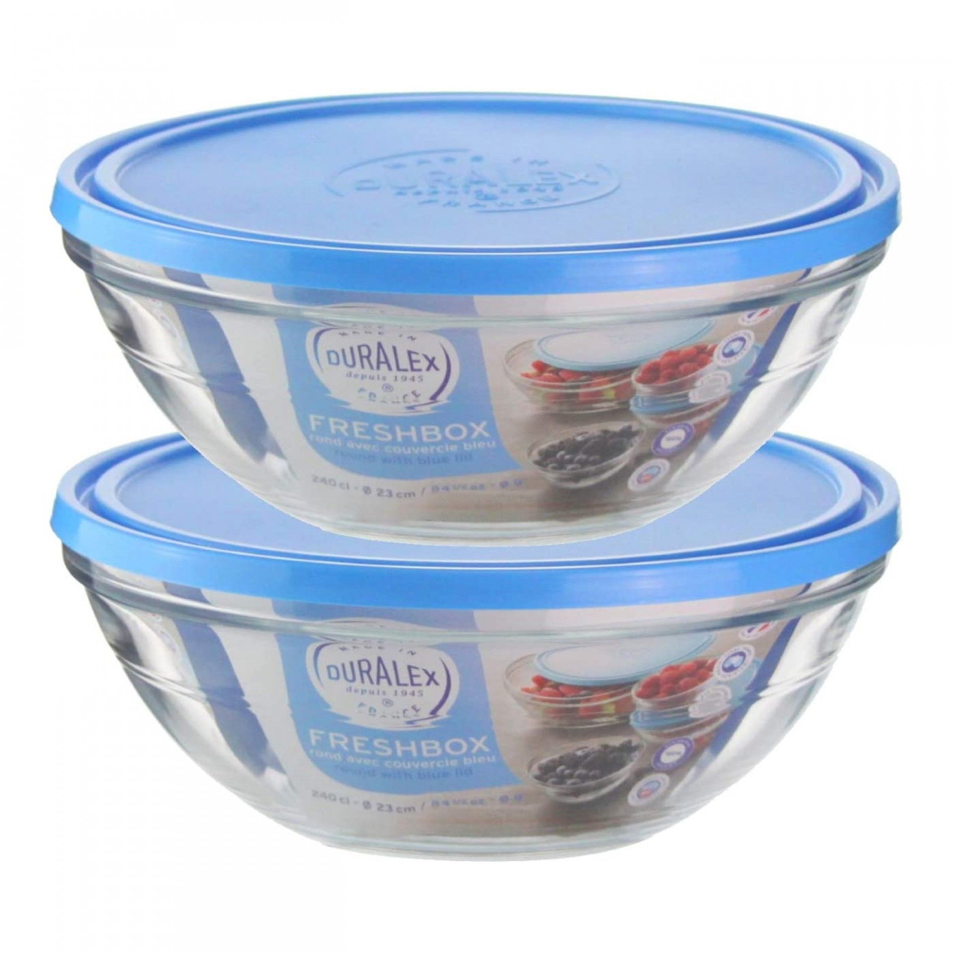 Caixa Red C/Tampa Azul 23x9cm 2,4l Freshbox
