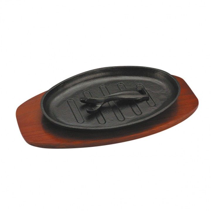 Sizzler platter oval 24CM cast iron M7112