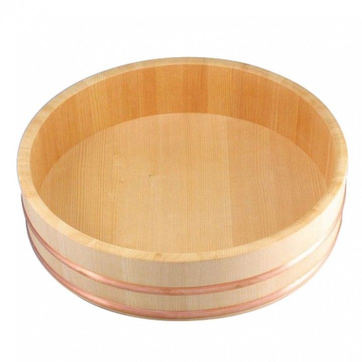 Saladeira Para Arroz Sushi/Hangiri 45cm Madeira 49655-49