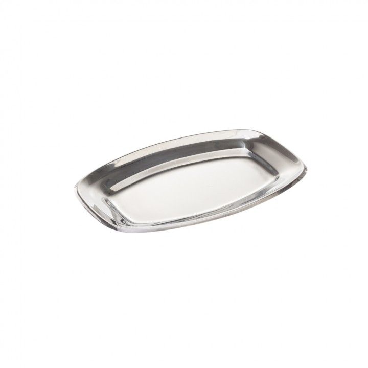 Italian stainless steel oval platter 37x25cm