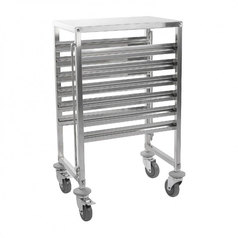 Transport cart with 6 trays GN