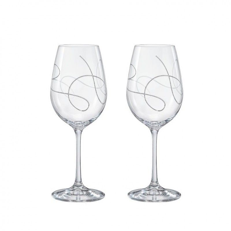 SET OF 2 GLASSES 35CL STRING SILVER 40279