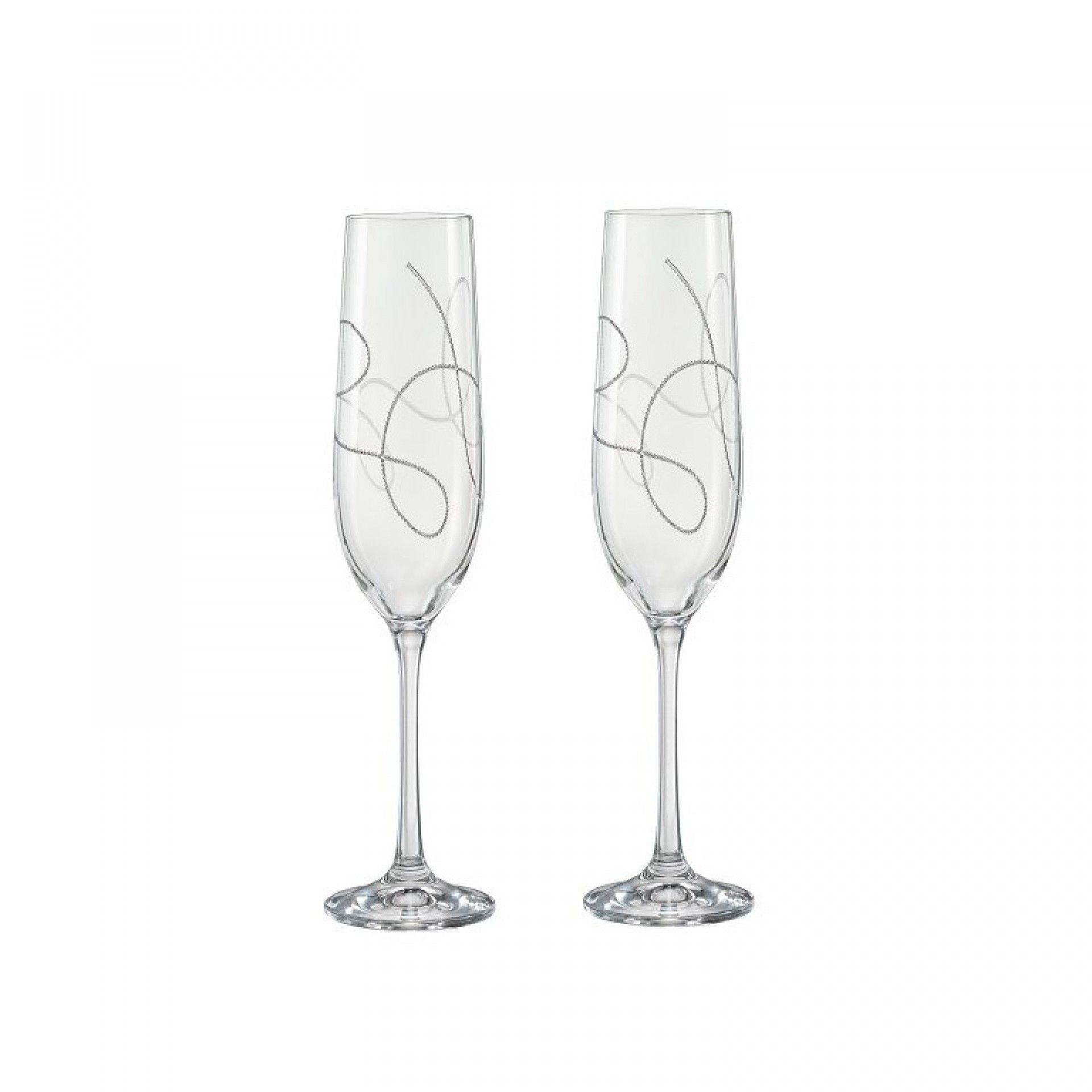 Conj. 2 Flutes 19cl String Prateado 40729