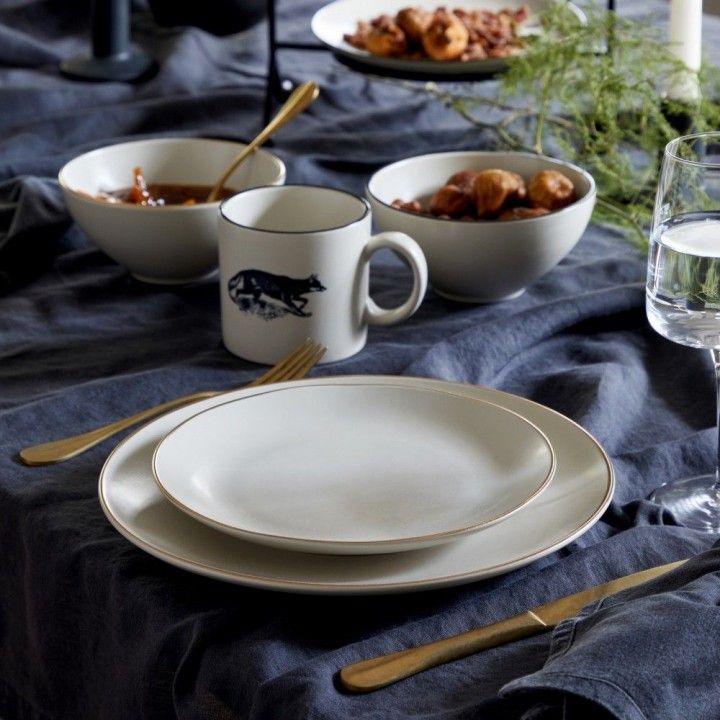 Prato Marcador 34cm Augusta Natural Gold