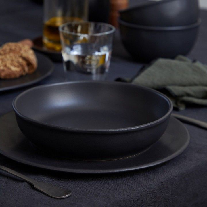 Prato Redondo Fundo 22cm Roda Ardosia