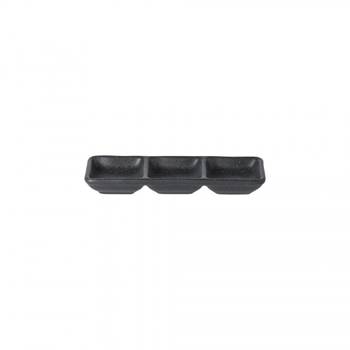 Tabuleiro Retang 3 Divisorias 18cm Roda Ardosia