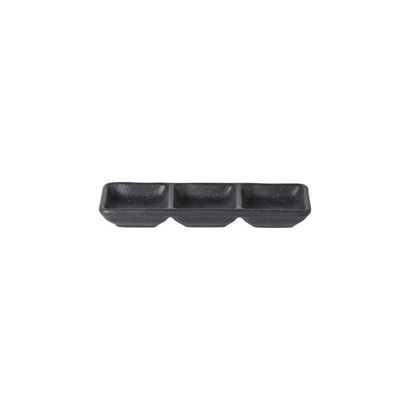 Tabuleiro Retang 3 Divisorias 18cm Roda Ardosia