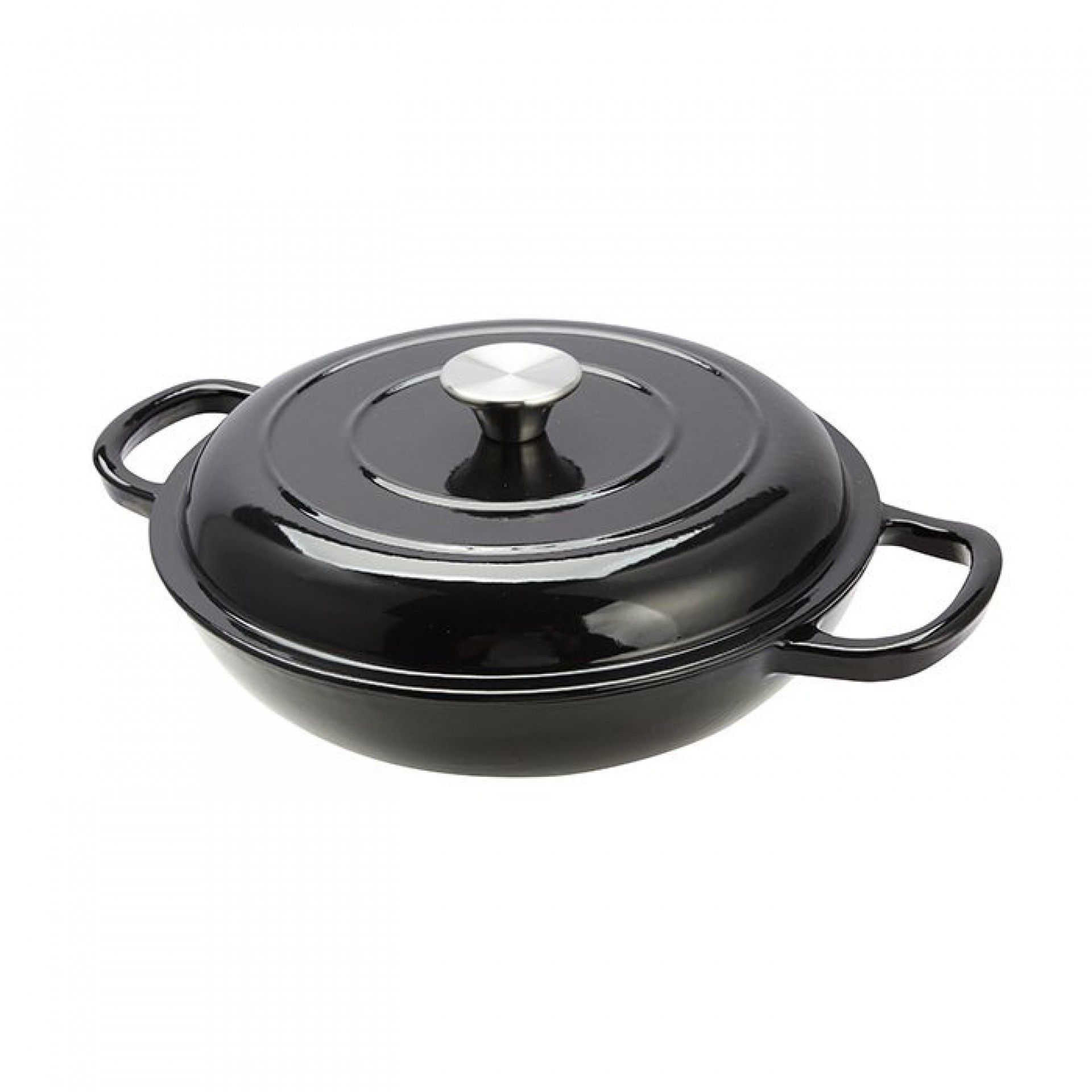 Caçarola Baixa Ferro Fundido 27cm 3.5L Preta