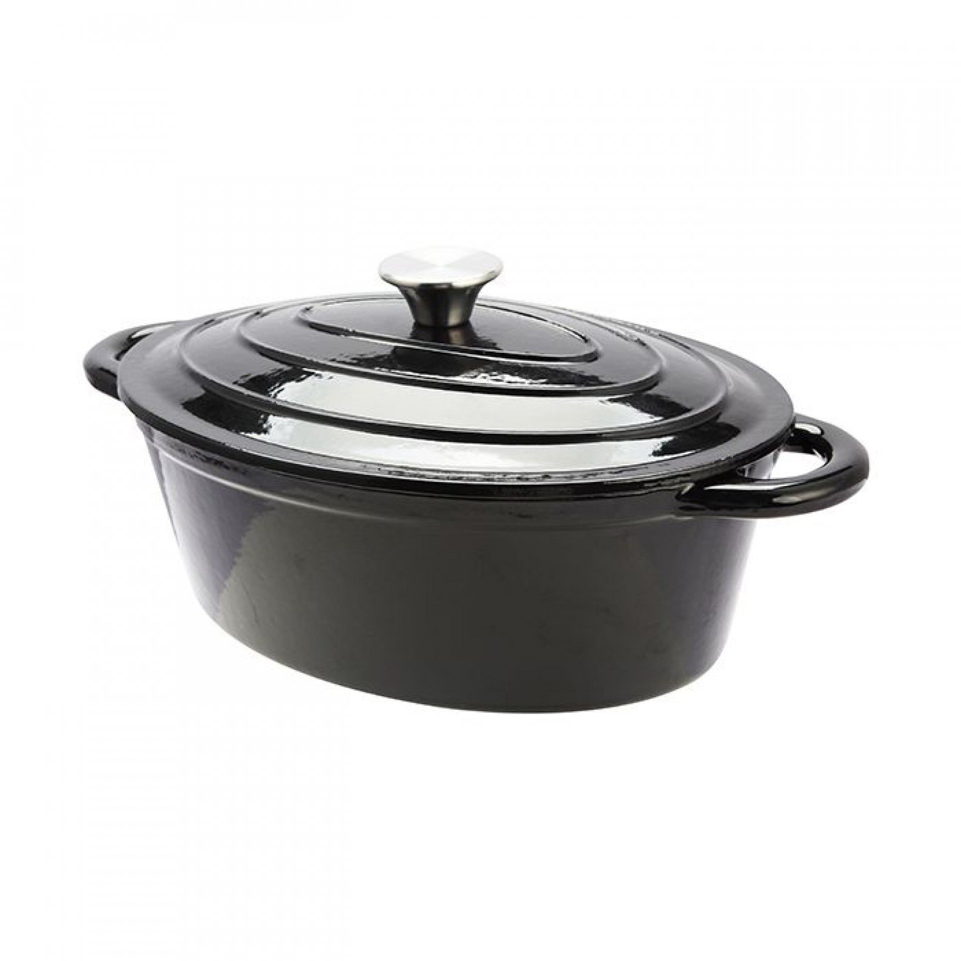 Caçarola Oval Ferro Fundido 29cm 3.5L Preta