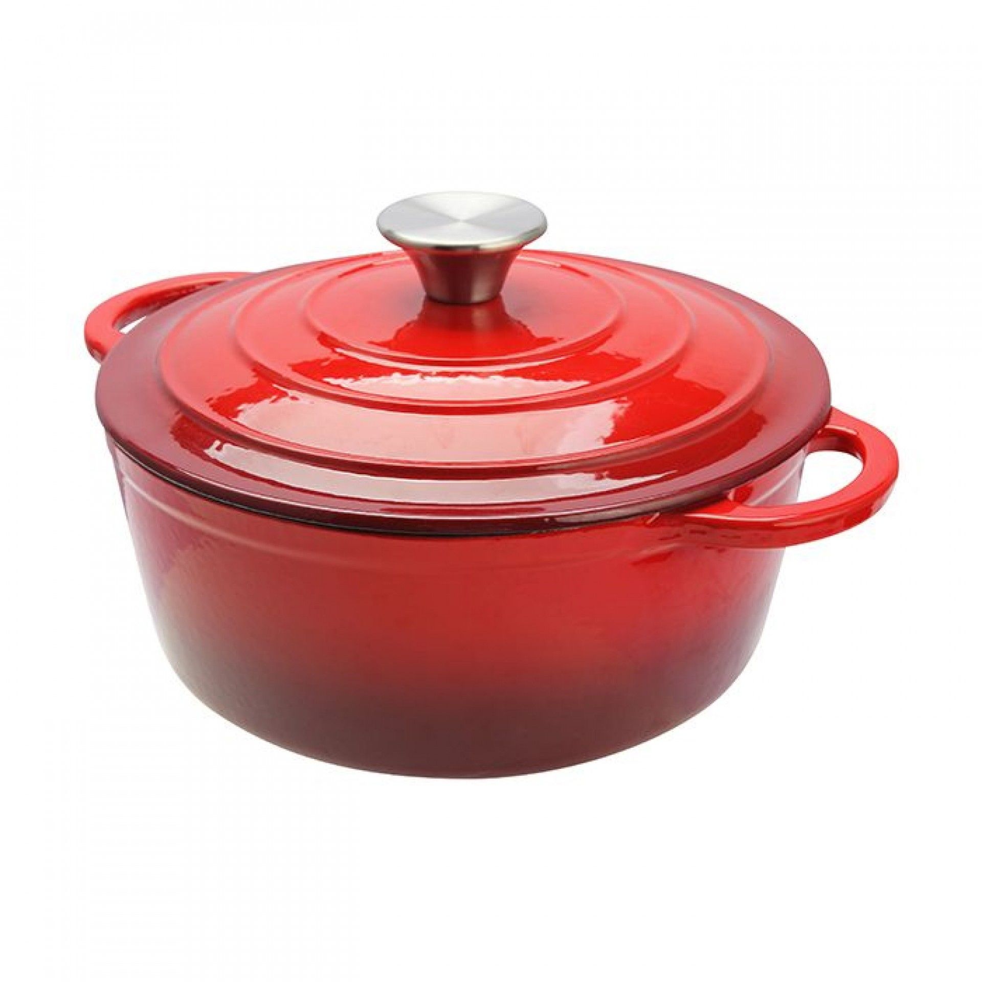 Caçarola Ferro Fundido 24cm 3.5L Vermelha
