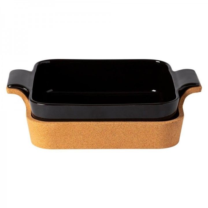 Assadeira Quad C/Asas Base Cortica 32cm Pt Ensemble