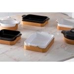 Assadeira Quad C/Asas Base Cortica 32cm Pt Ensemble