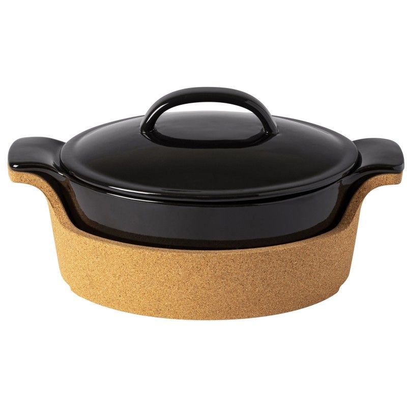 Terrina Oval C/T Base Cortica 30cm Pt Ensemble