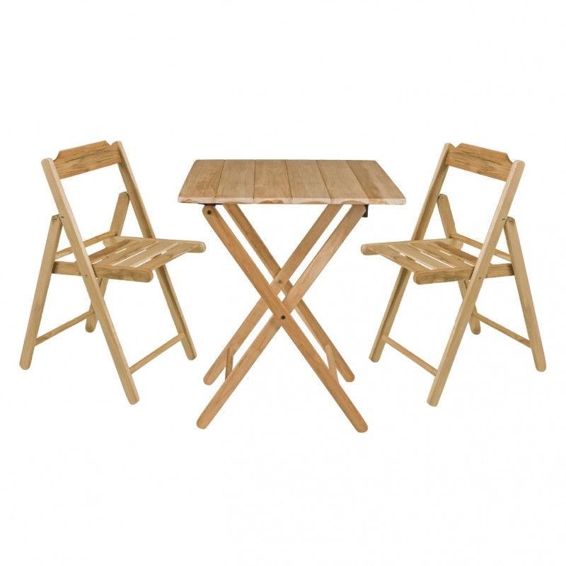 Conj. Mesa + 2cadeiras Teka Natural Potenza 10630/092