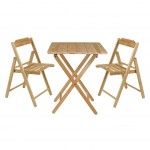 Conj. Mesa + 2cadeiras Teka Natural Potenza 10630/092