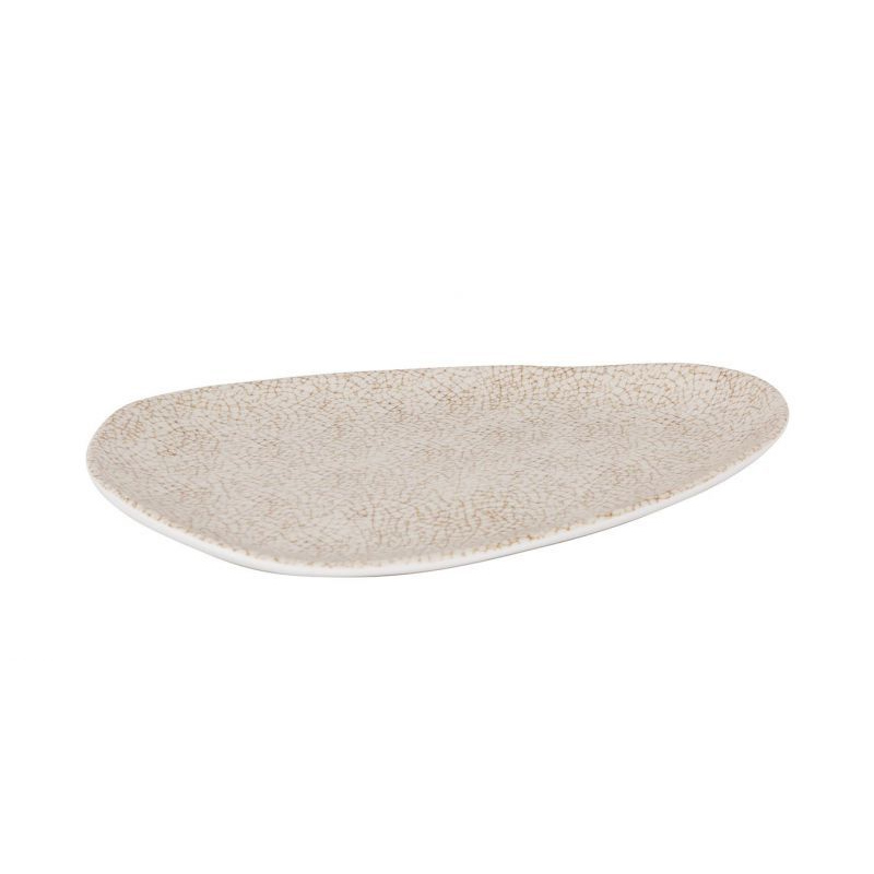 Bandeja Oval 30x22cm Bege Strange B885396a