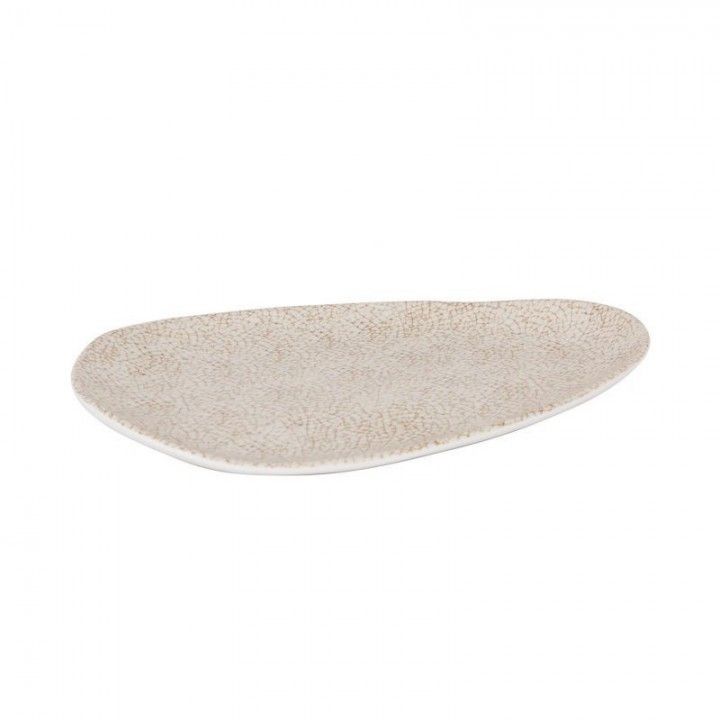 Bandeja Oval 30x22cm Bege Strange B885396a