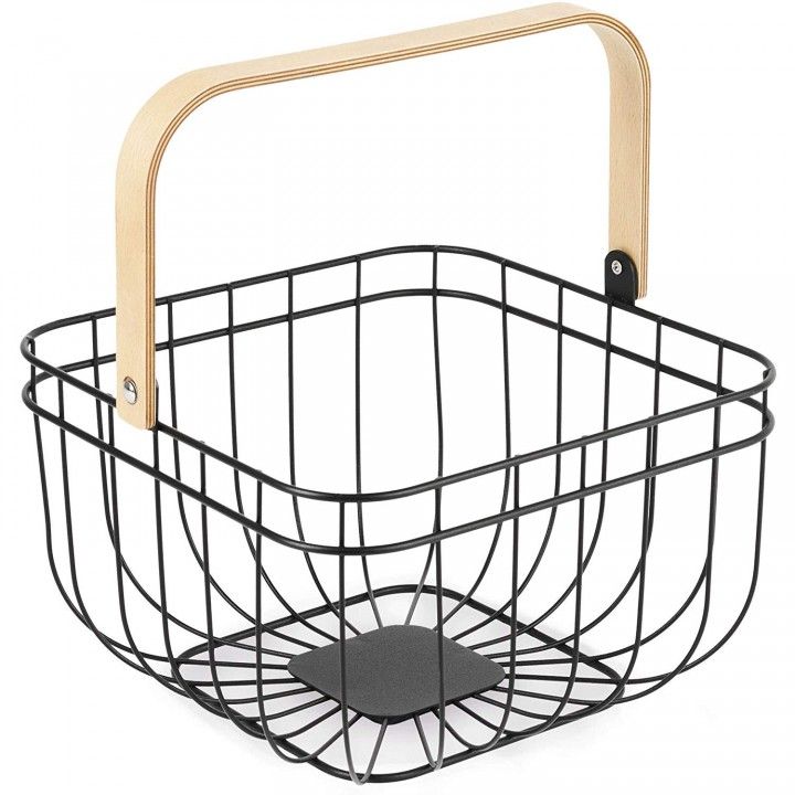 Cesto Metal Quad C/Pega 26cm Pt 61137