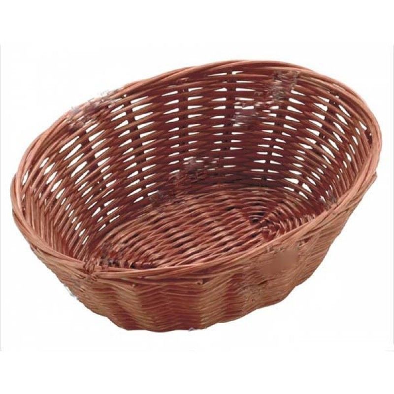 Borwn oval basket 18cm C03001V-A