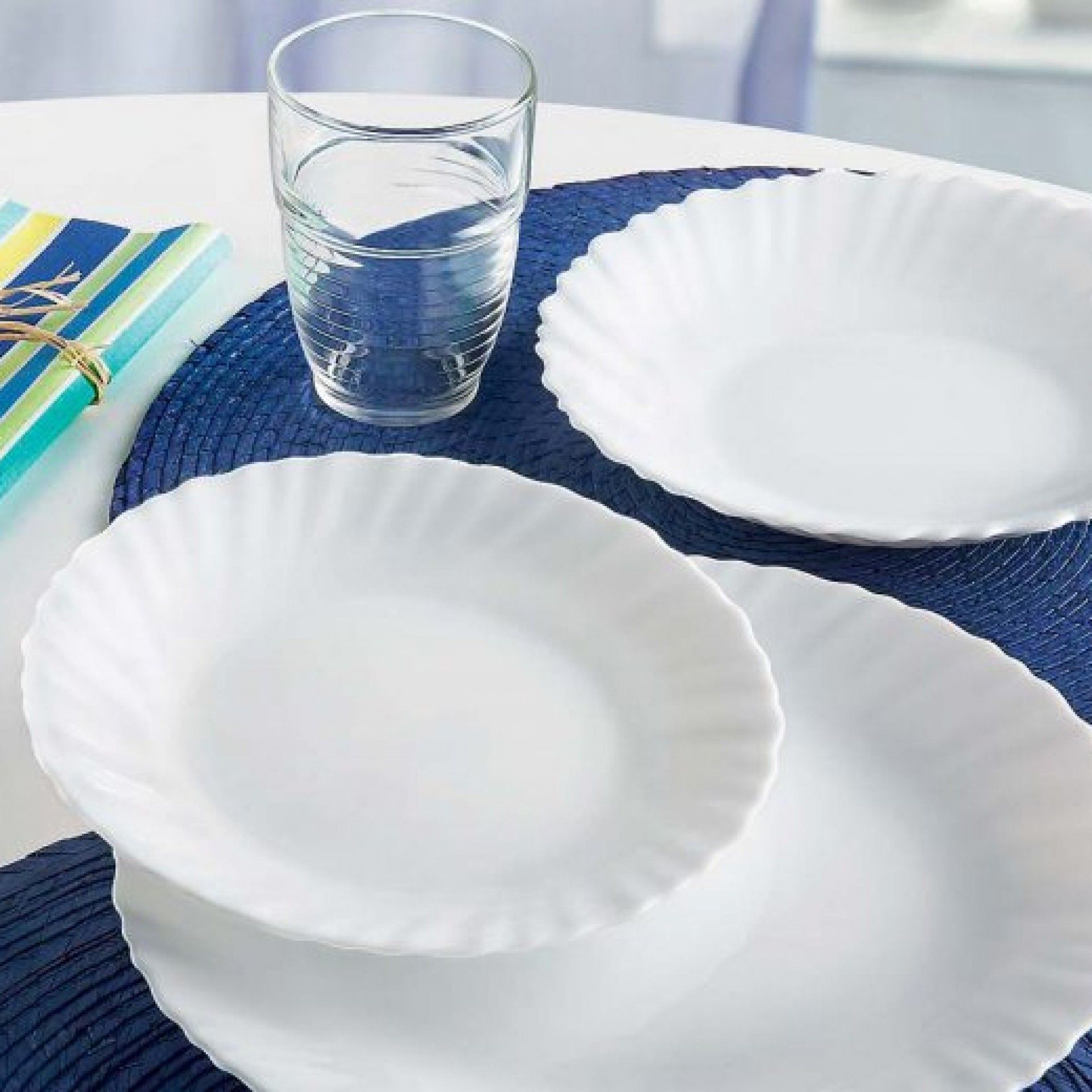 Prato Sobremesa 19cm Feston Branco
