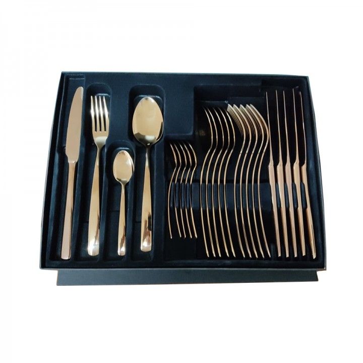 24-piece cutlery set Venus PVD copper