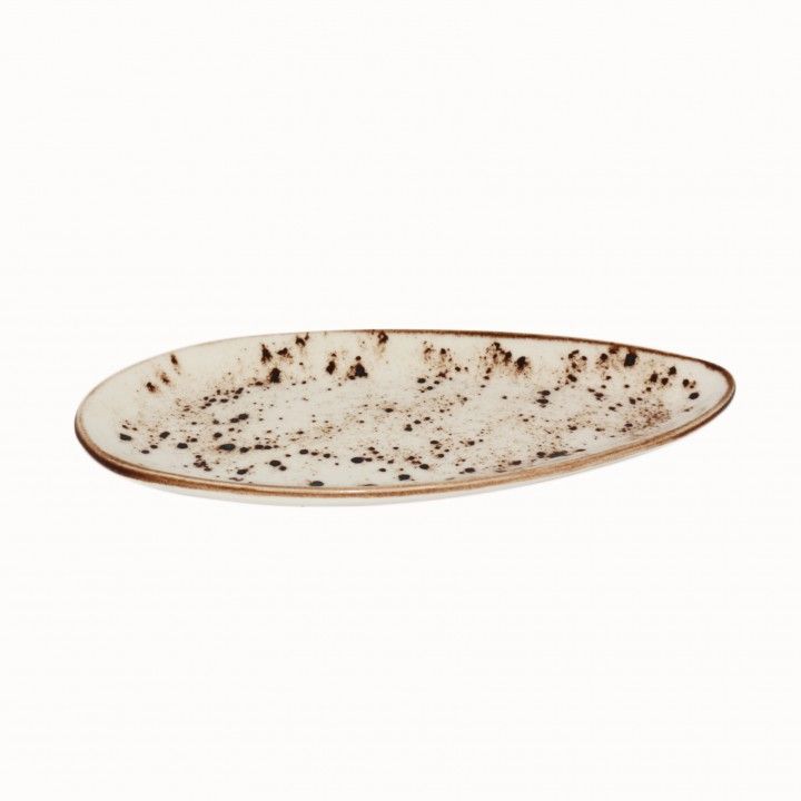 Irregular oval plate 25cm Sandstorm