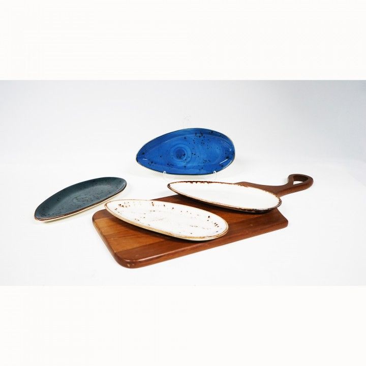Irregular oval plate 25cm Sandstorm