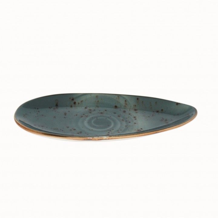 Irregular oval plate 25cm Slate Grey