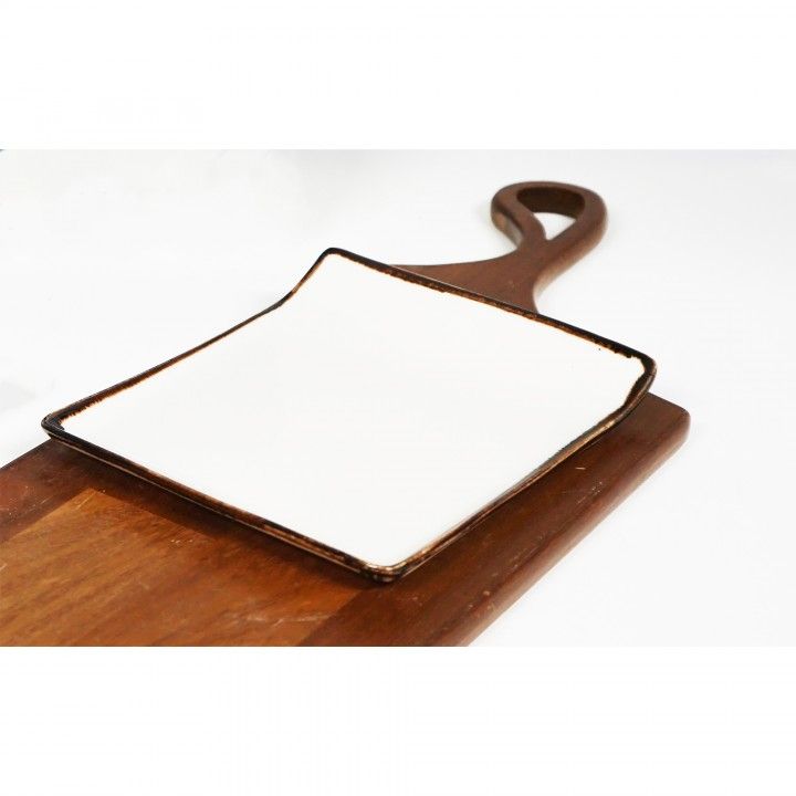 Rectangular platter 21X18CM Chocolate