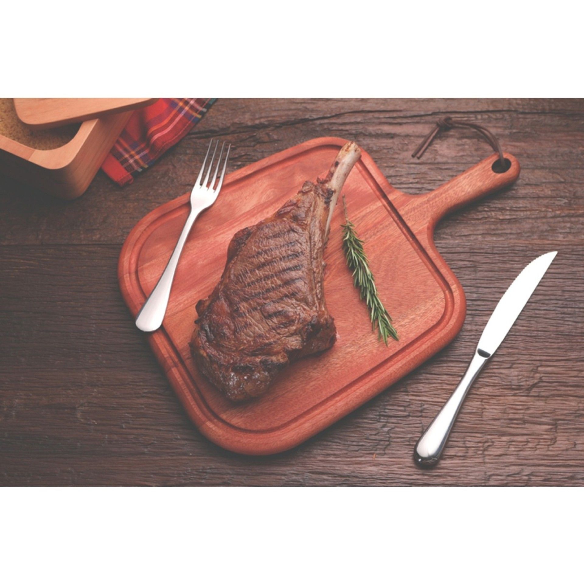 Tabua Rect Mad C/Ranhura+cabo 40x27x1.8cm Provence 13351/649