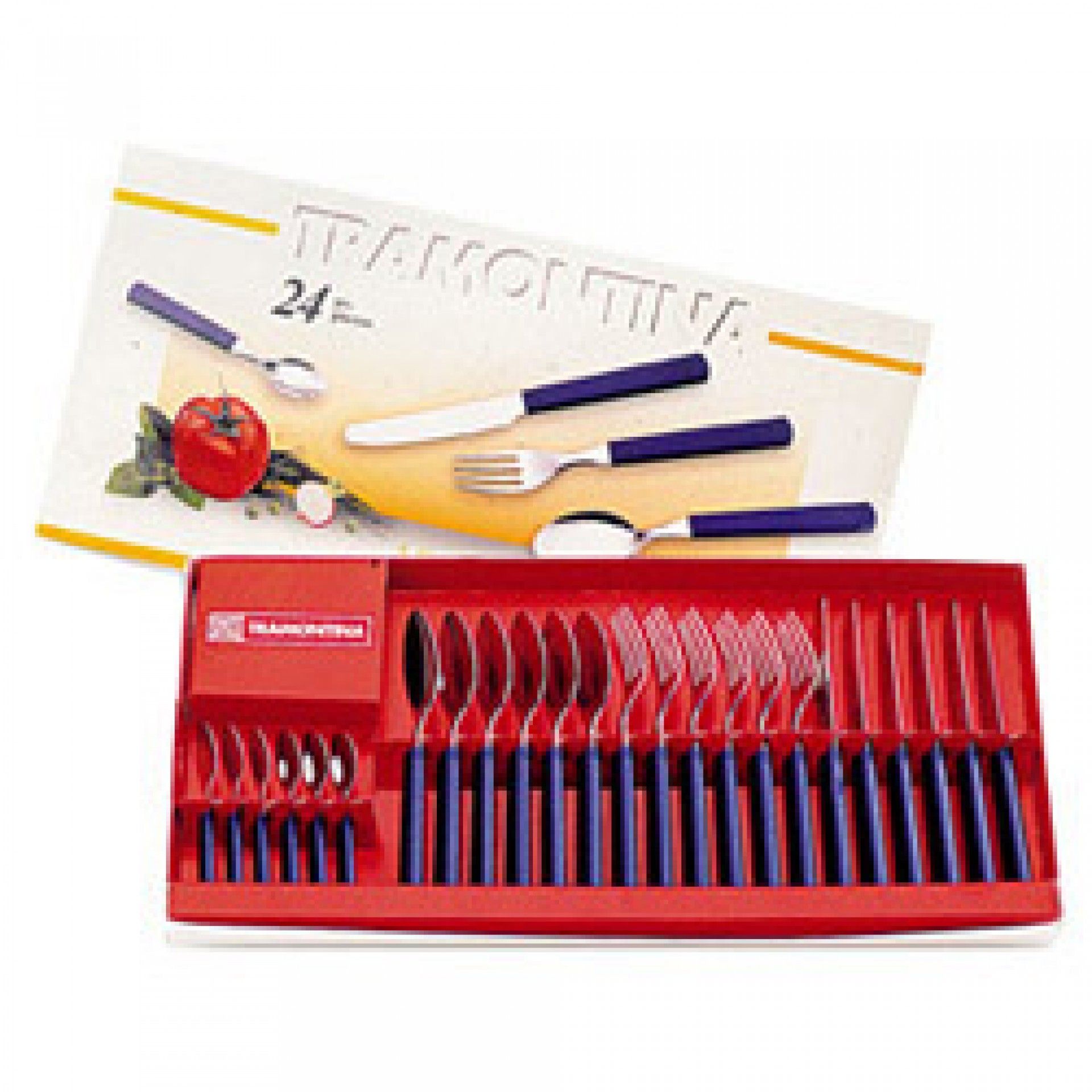 Faqueiro sem caixa 24 peças Acapulco cabo azul