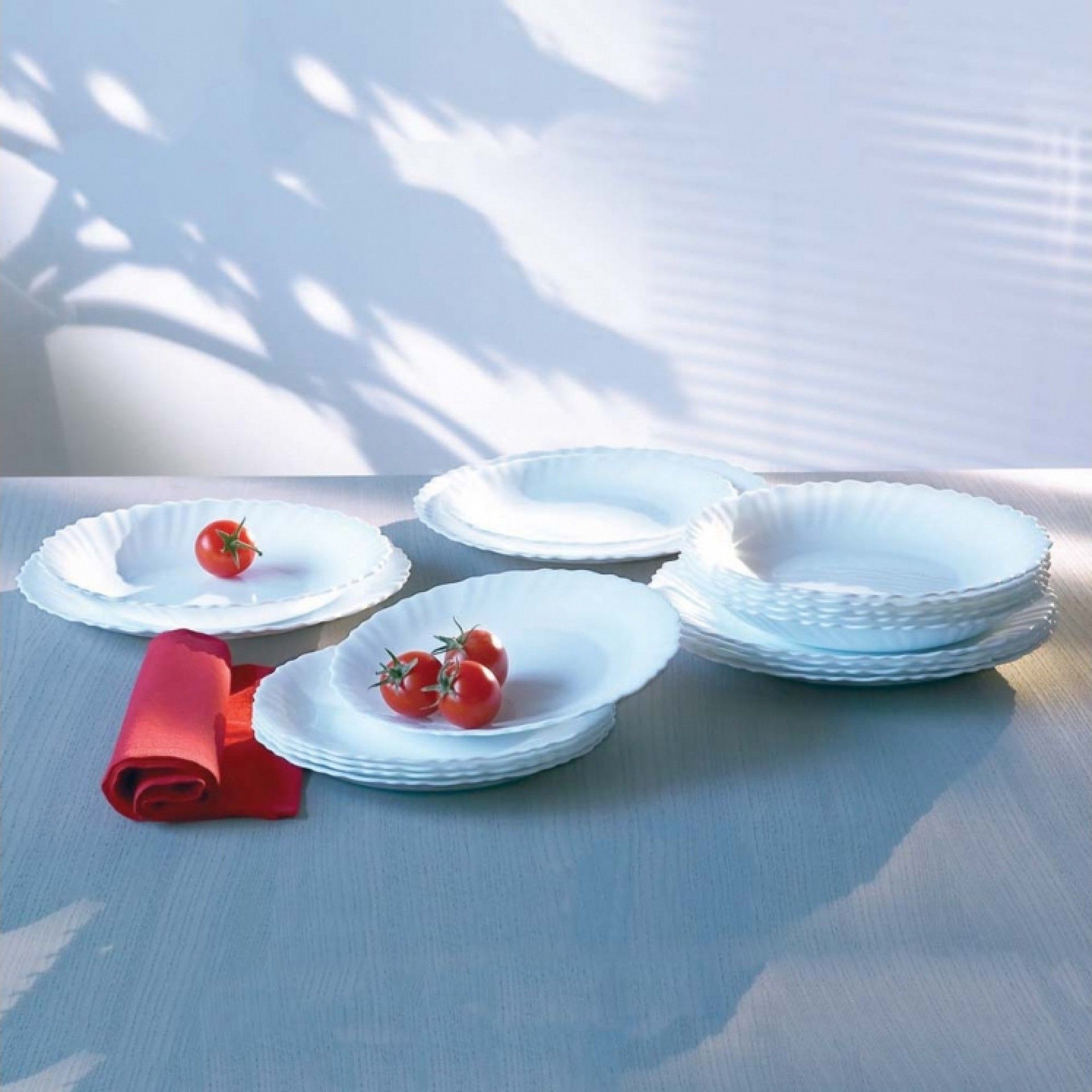 Prato Raso 25cm Feston Branco